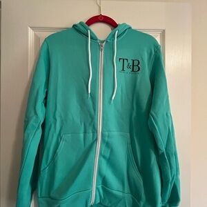 T&B Teal Zip-Up Hoodie